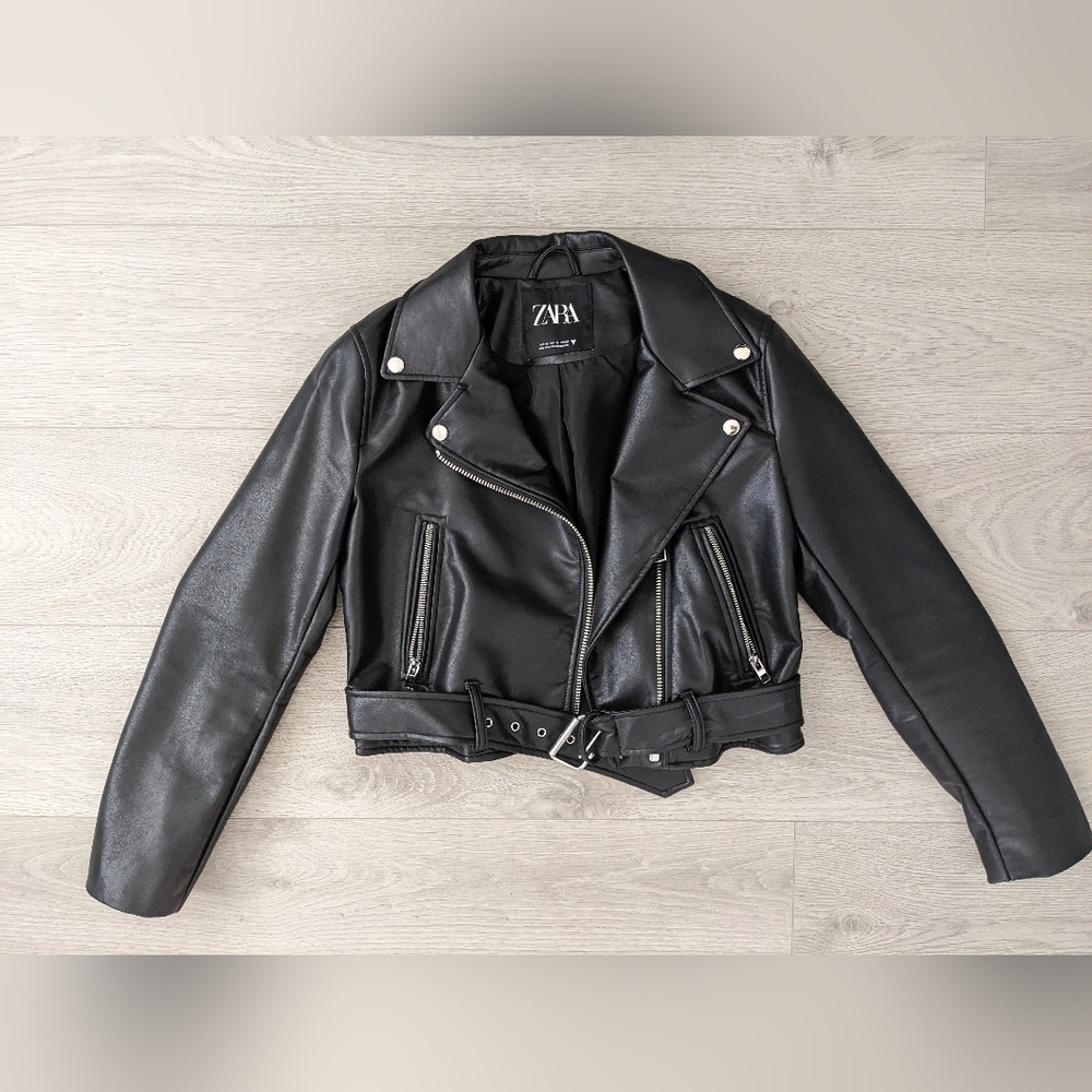 Zara Faux Leather Biker Jacket